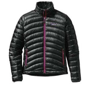 NWT**Patagonia Black Purple Goose Down Puffer